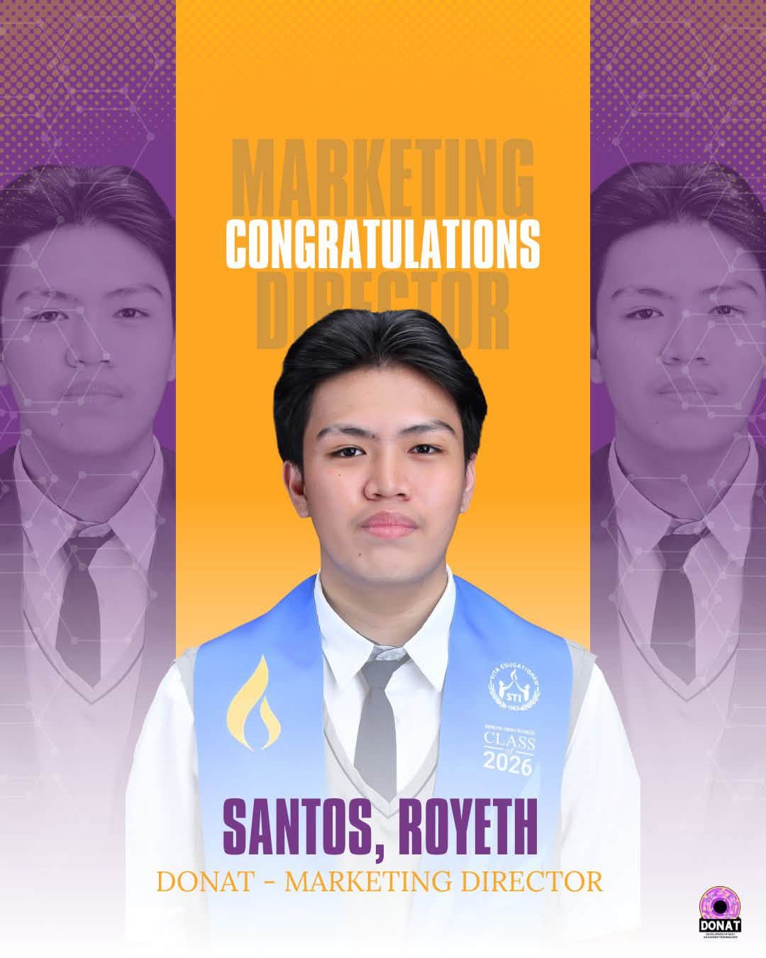 Royeth Santos, DONAT Marketing Director in 2024-2026